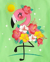 Baby And Toddler Girls Flamingo Graphic Tee