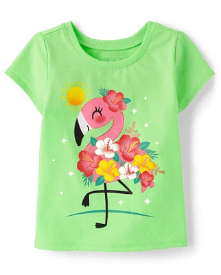 Baby And Toddler Girls Flamingo Graphic Tee