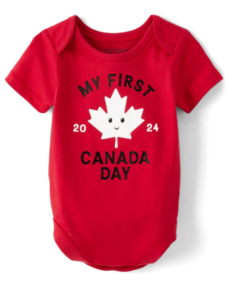 Baby First Canada Day Graphic Bodysuit