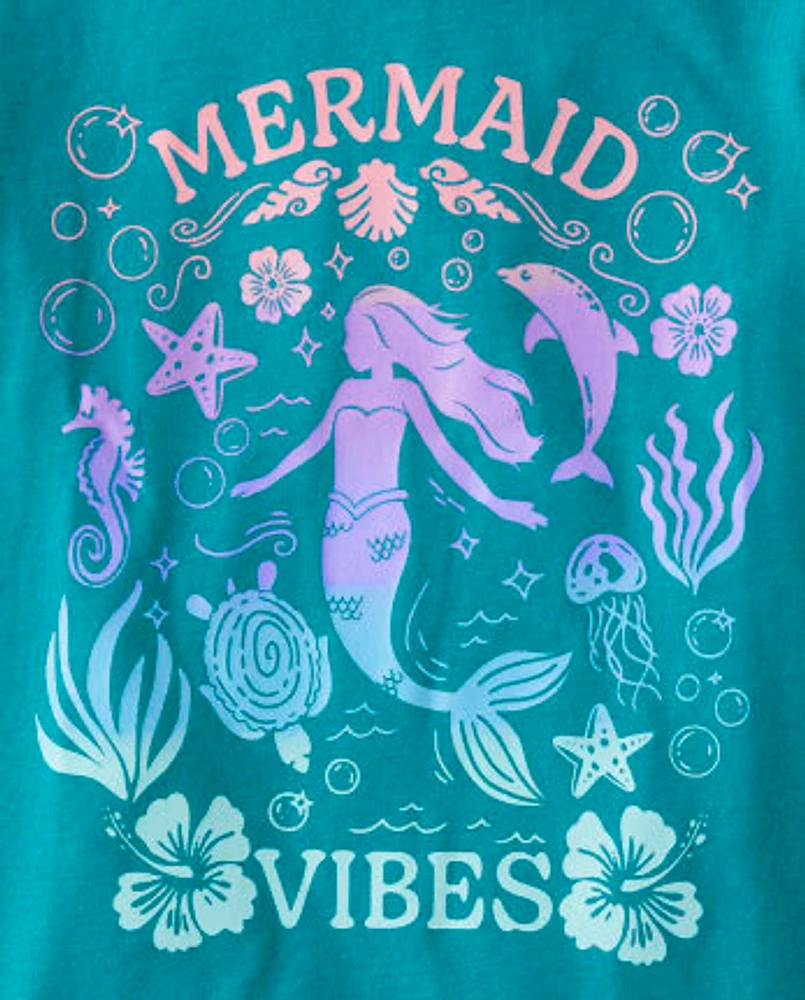 Girls Mermaid Vibes Graphic Tee