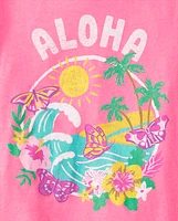 Girls Aloha Graphic Tee