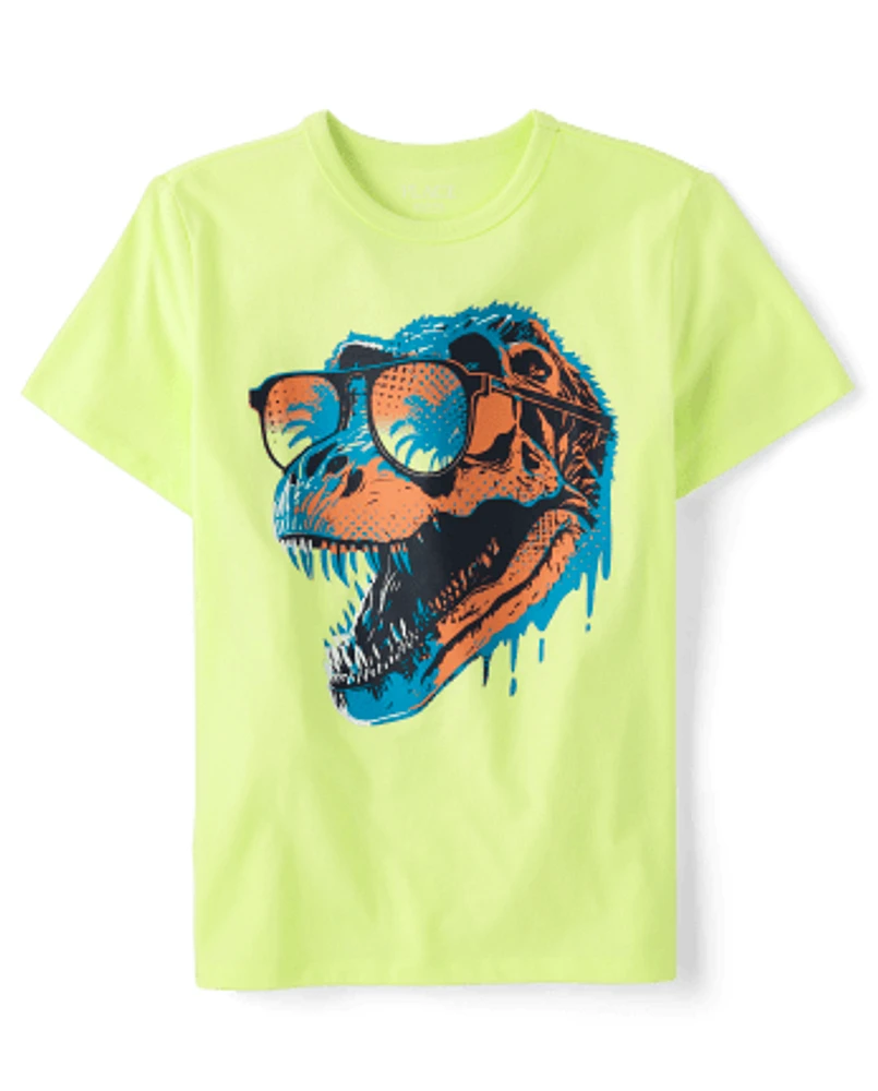 Boys Dino Sunglasses Graphic Tee