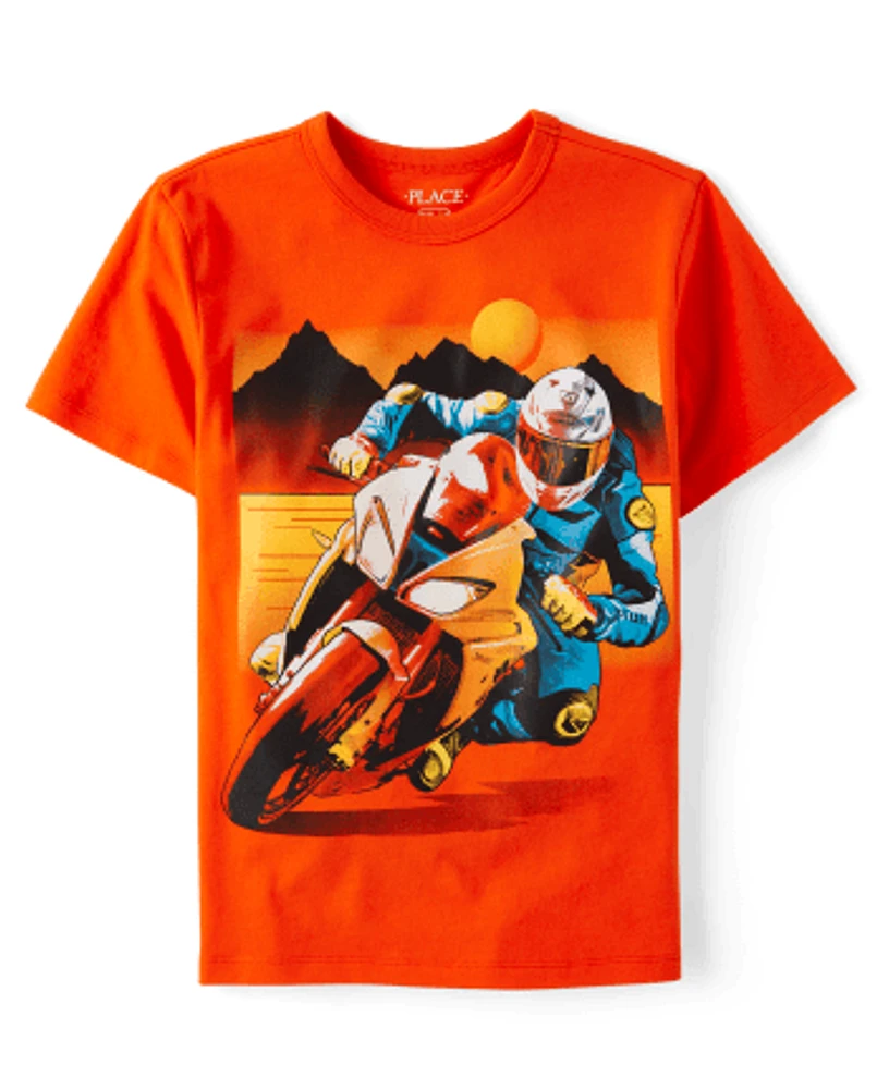 Boys Motorcycle Graphic Tee