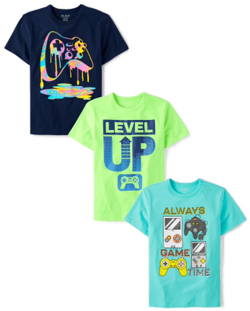 Boys Gamer Graphic Tee 3-Pack