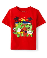 Baby And Toddler Boys Surf Dino Graphic Tee