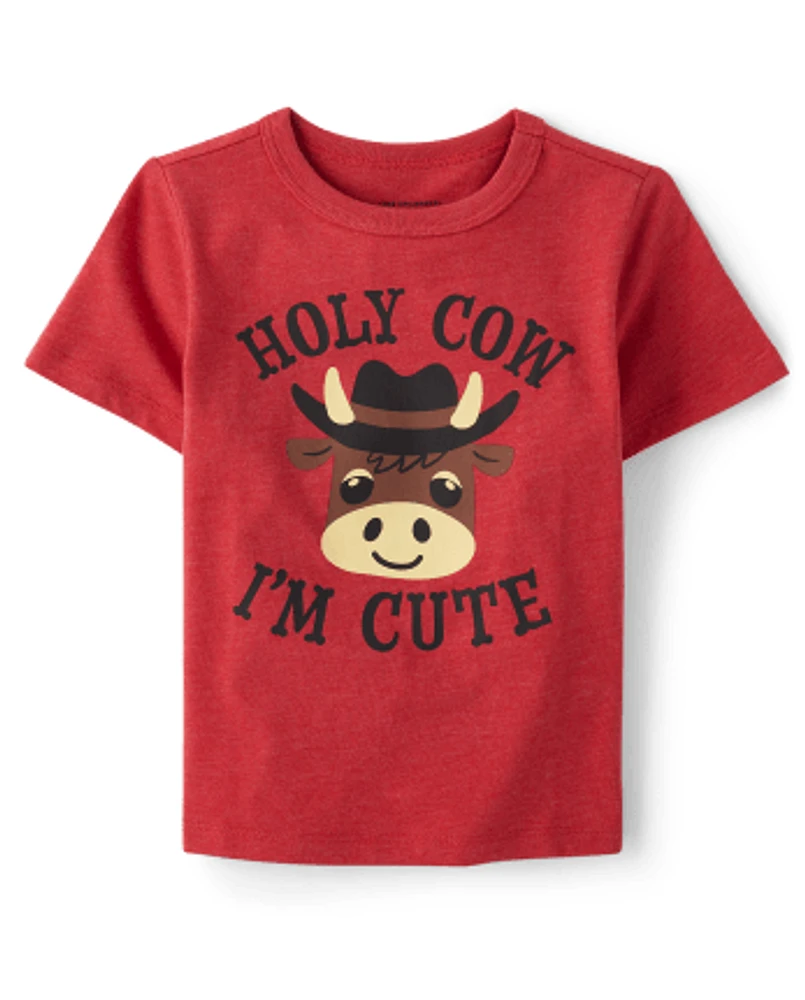 Baby And Toddler Boys Holy Cow Graphic Tee