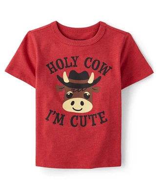 Baby And Toddler Boys Holy Cow Graphic Tee