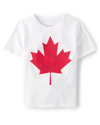 Baby And Toddler Boys Maple Leaf Graphic Tee
