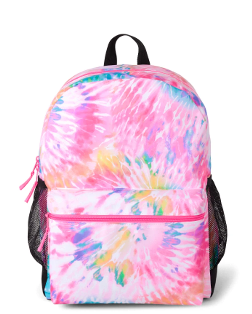 Girls Rainbow Tie Dye Backpack