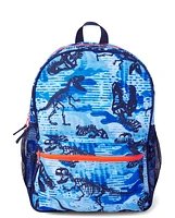 Boys Tie Dye Dino Backpack