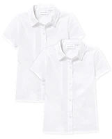 Girls Uniform Button Up Shirt 2-Pack