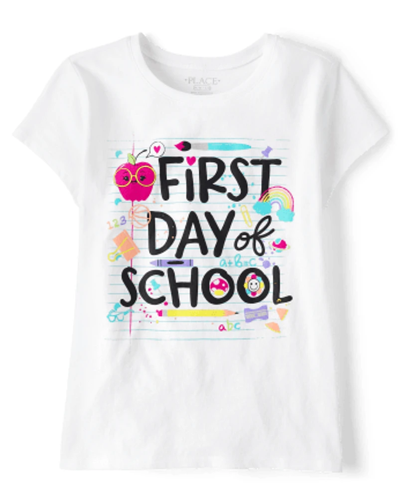 Girls First Day Of School Graphic Tee