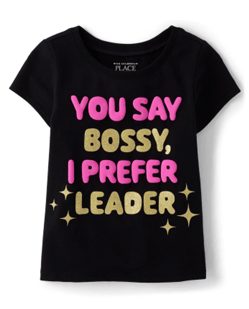 Baby And Toddler Girls Leader Graphic Tee