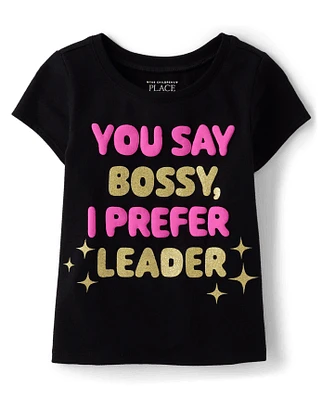 Baby And Toddler Girls Leader Graphic Tee