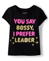 Baby And Toddler Girls Leader Graphic Tee