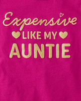 Baby And Toddler Girls Auntie Graphic Tee