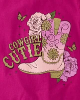 Baby And Toddler Girls Cowgirl Cutie Graphic Tee