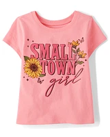 Baby And Toddler Girls Small Town Girl Graphic Tee