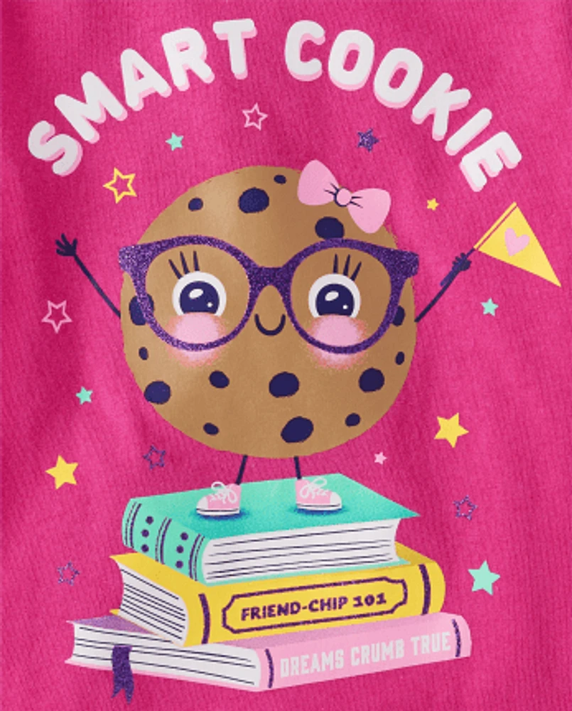 Baby And Toddler Girls Smart Cookie Graphic Tee