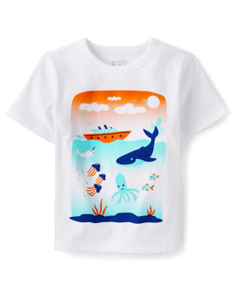 Baby And Toddler Boys Ocean Graphic Tee