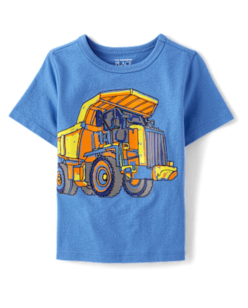 Baby And Toddler Boys Dumpster Truck Graphic Tee