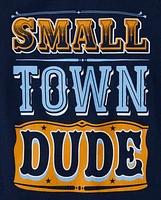 Baby And Toddler Boys Small Town Dude Graphic Tee