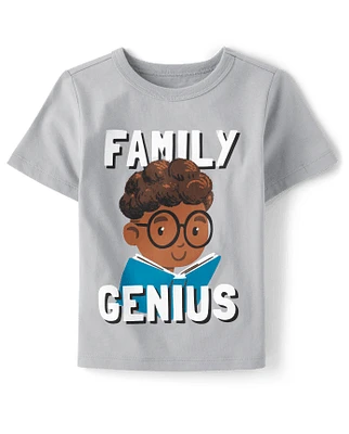 Baby And Toddler Boys Family Genius Graphic Tee
