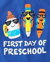 Toddler Boys First Day Preschool Graphic Tee