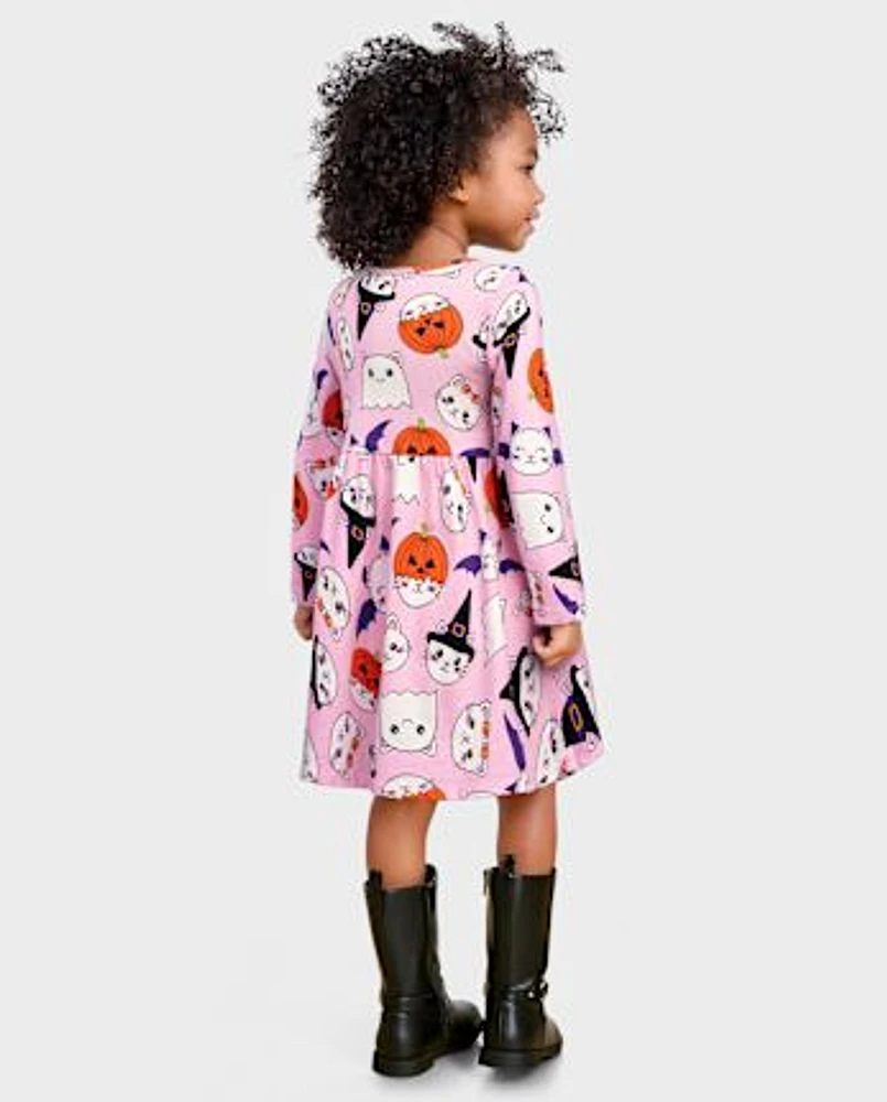 Baby And Toddler Girls Halloween Cat Everyday Dress