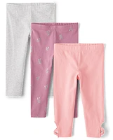 Toddler Girls Ballerina Leggings 3-Pack