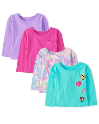 Toddler Girls Icon Top 4-Pack