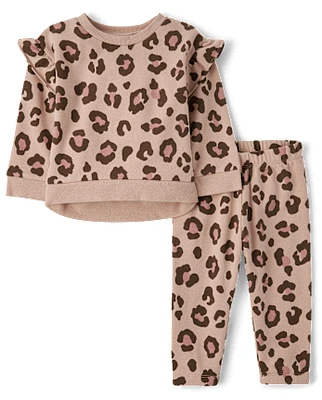tout-petit, fille Ensemble 2 pièces Léopard