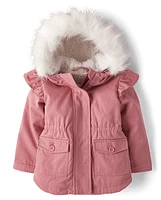 Toddler Girls Flutter Parka Jacket