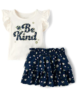 Toddler Girls Be Kind 2-Piece Outfit Set