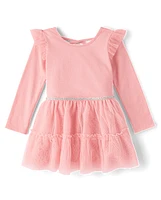 Baby And Toddler Girls Cross Back Tutu Dress