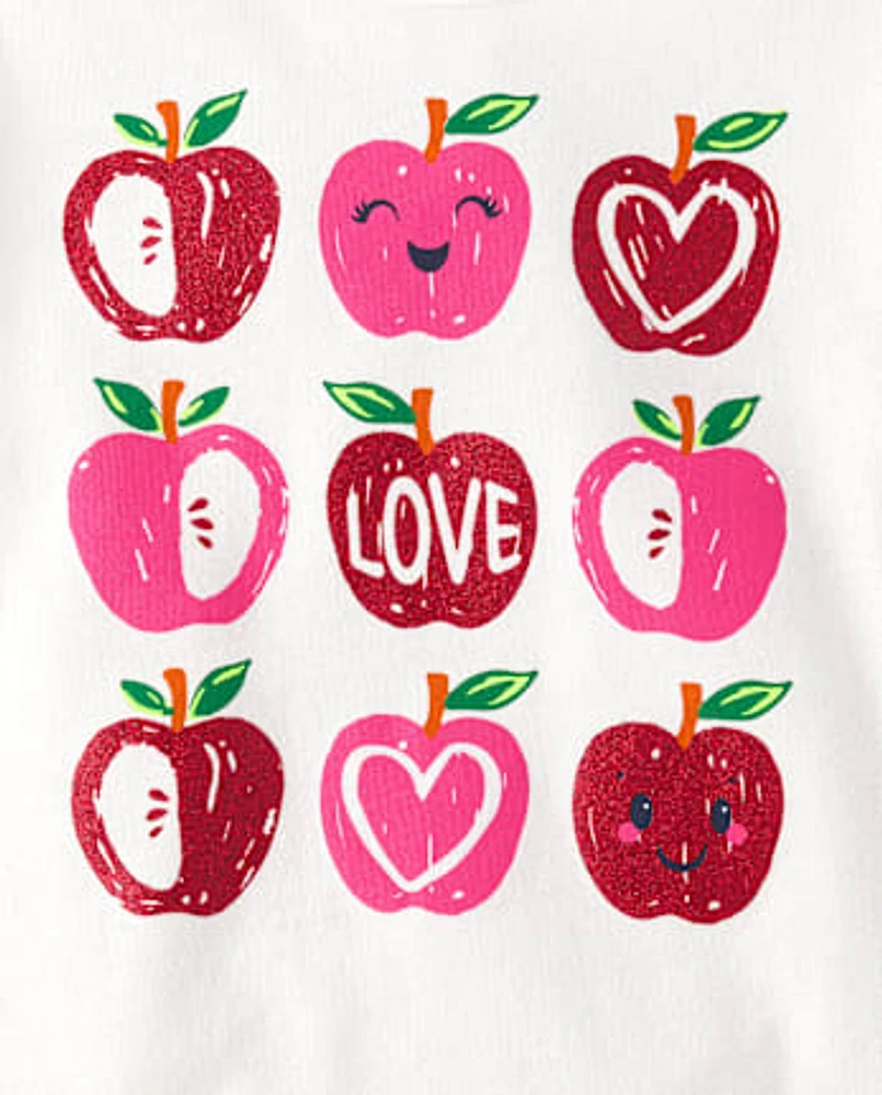 Toddler Girls Apple Top 3-Pack