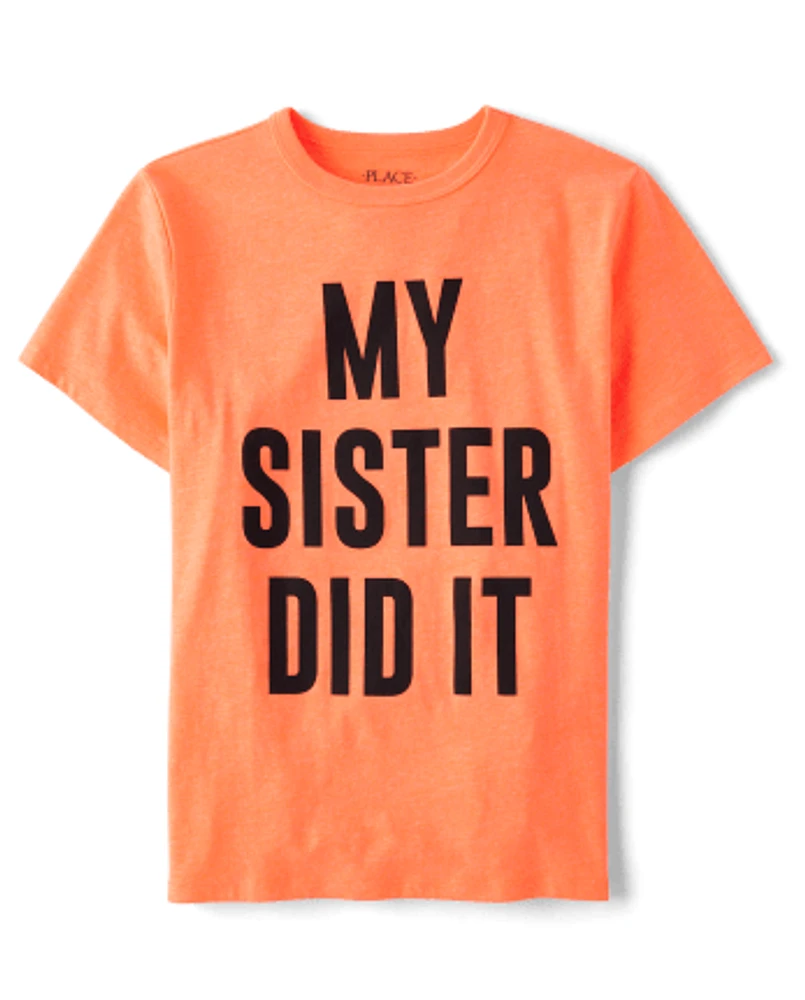 Boys My Sister Did It Graphic Tee