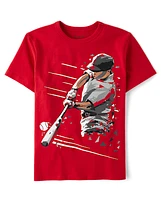 Boys Baseball Player Graphic Tee