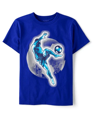 Boys Soccer Player Graphic Tee