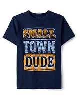 Boys Small Town Dude Graphic Tee