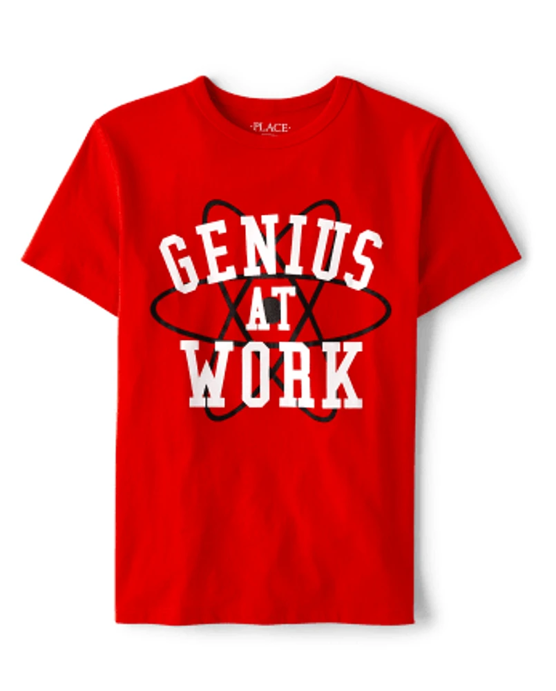 Boys Genius At Work Graphic Tee