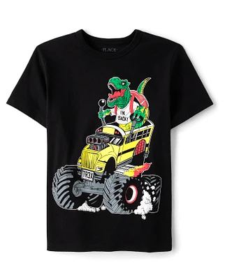 Boys Dino Monster Truck Graphic Tee