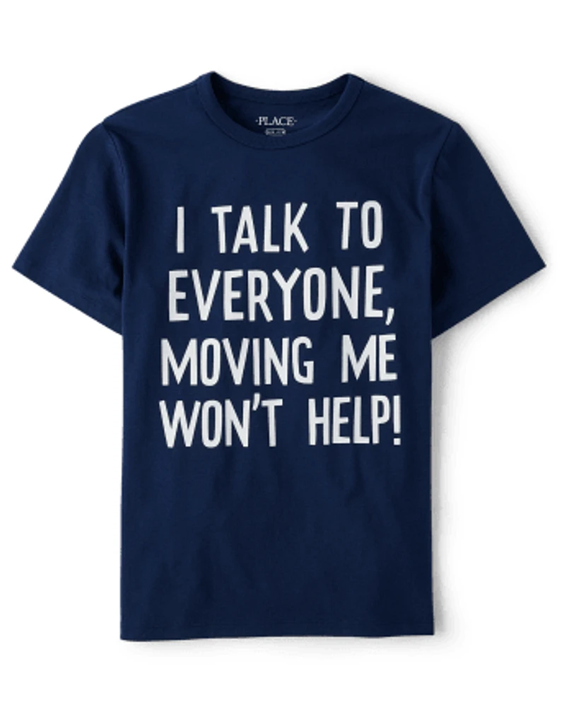 Boys Talk To Everyone Graphic Tee