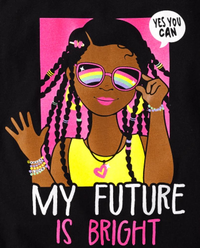 Girls Future Is Bright Graphic Tee