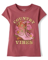 Girls Country Vibes Graphic Tee