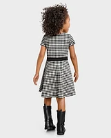 Toddler Girls Gingham Fit And Flare Dress