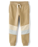 Boys Colorblock Fleece Jogger Pants