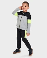 Boys Colorblock Scuba Zip Up Hoodie