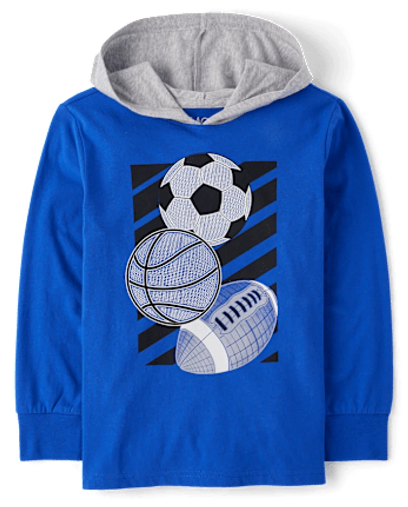 Boys Graphic Hooded Top