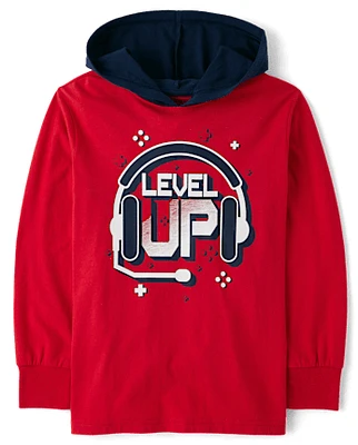 Boys Graphic Hooded Top